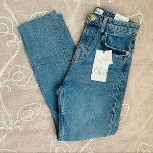 Zara Slim Fit High Rise Ripped Jeans - NWT